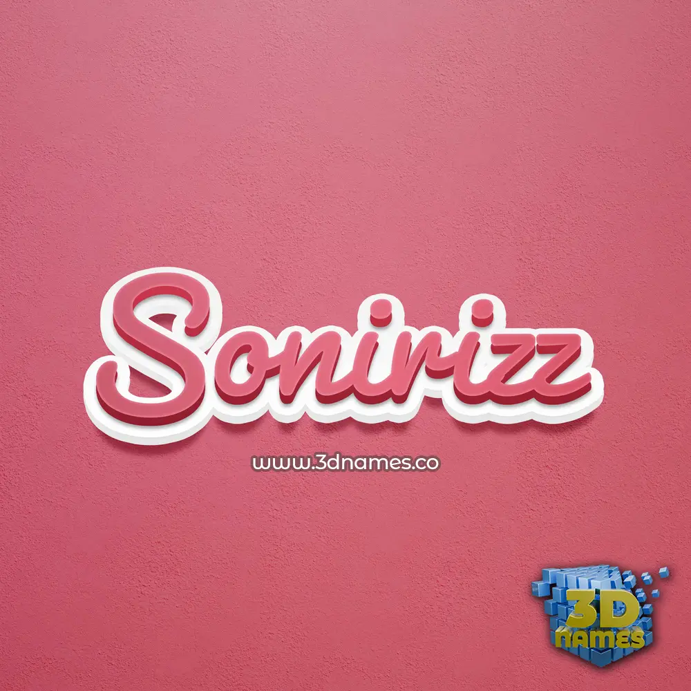 sonirizz in Red Scribble style - 3D name wallpaper sonirizz in Red Scribble style - 3D name wallpaper