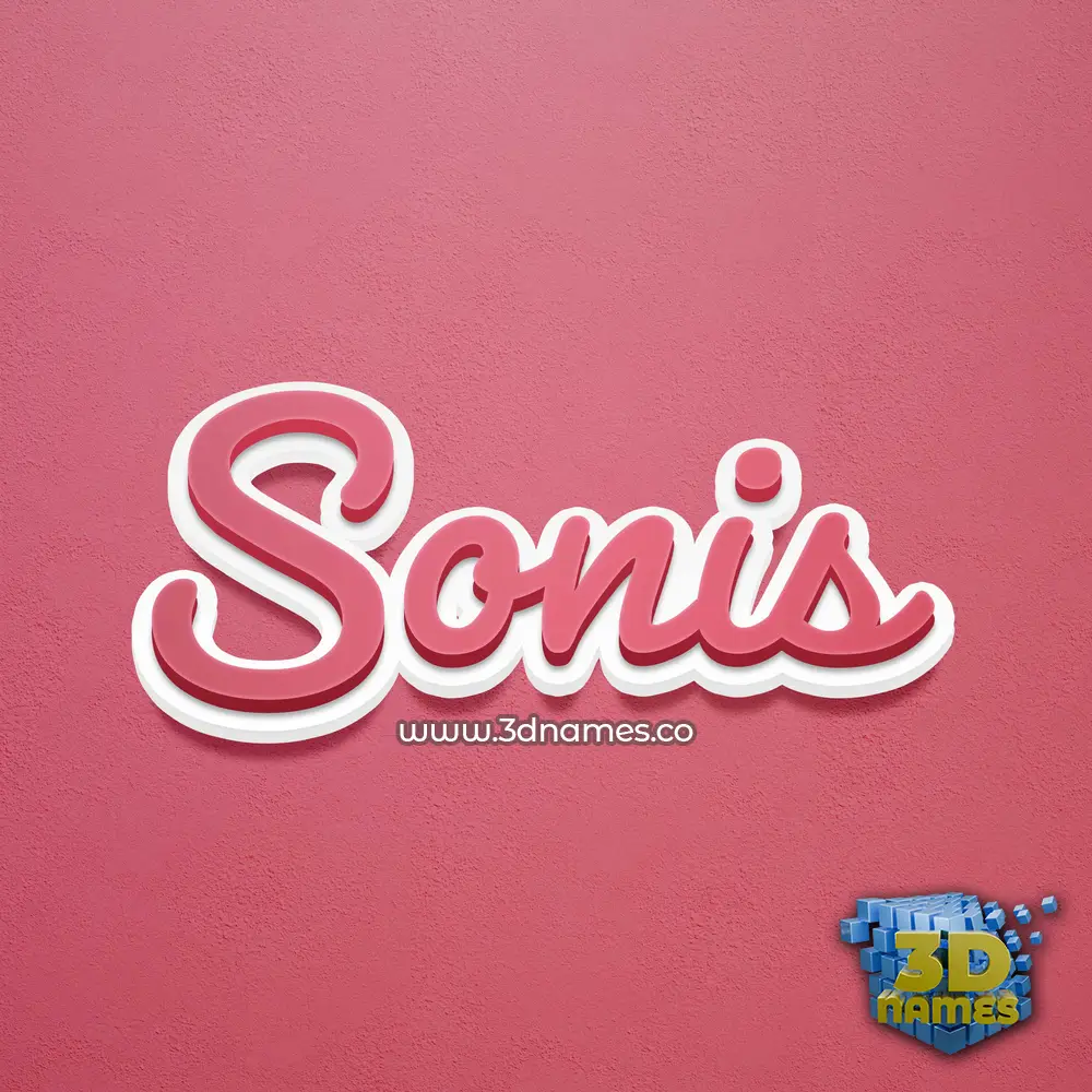 sonis in Red Scribble style - 3D name wallpaper sonis in Red Scribble style - 3D name wallpaper