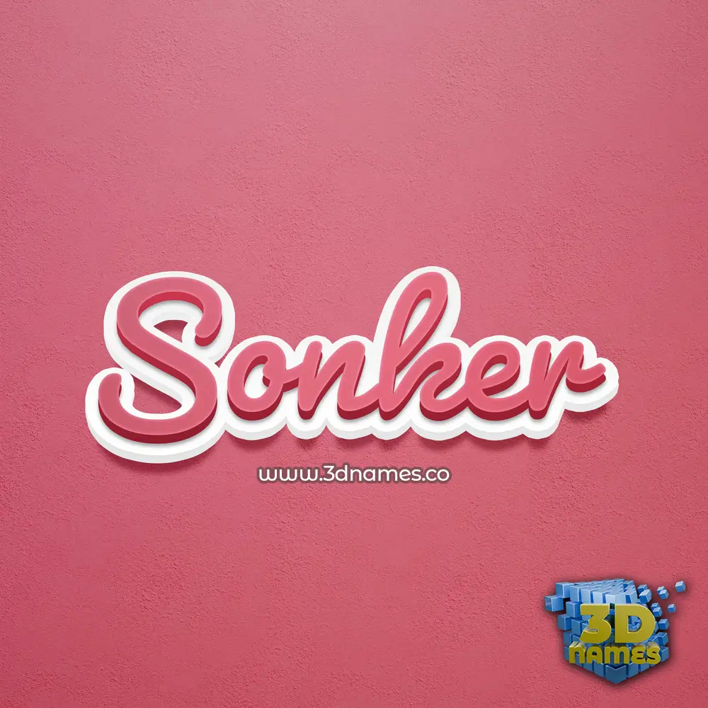 sonker in Red Scribble style - 3D name wallpaper sonker in Red Scribble style - 3D name wallpaper