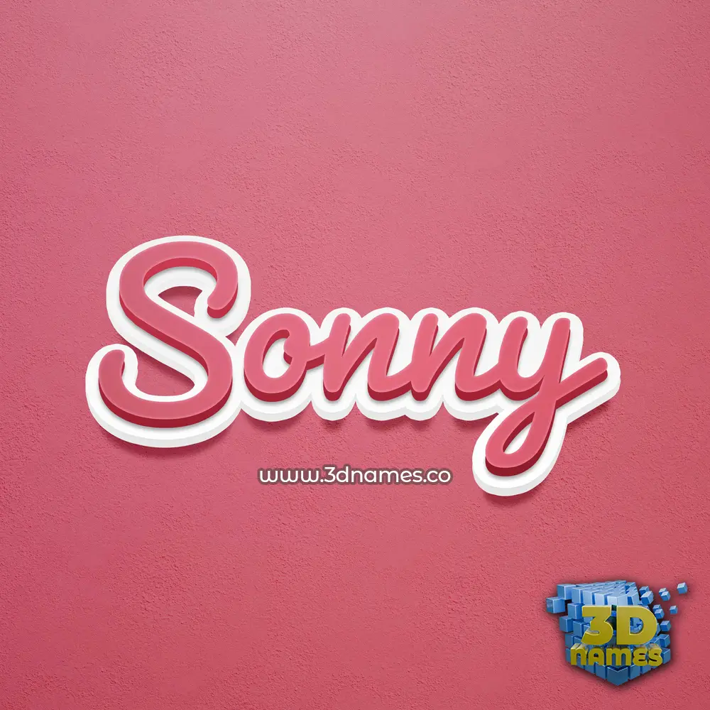 sonny in Red Scribble style - 3D name wallpaper