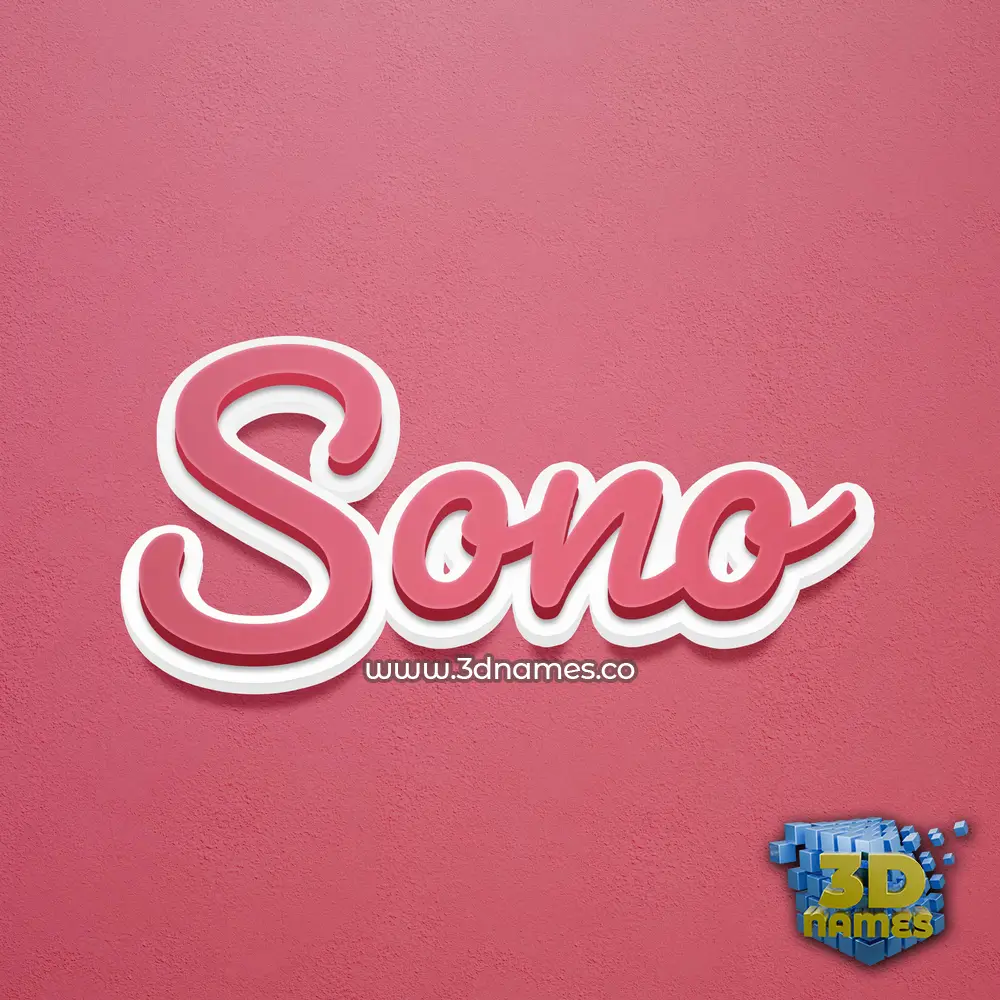 sono in Red Scribble style - 3D name wallpaper sono in Red Scribble style - 3D name wallpaper