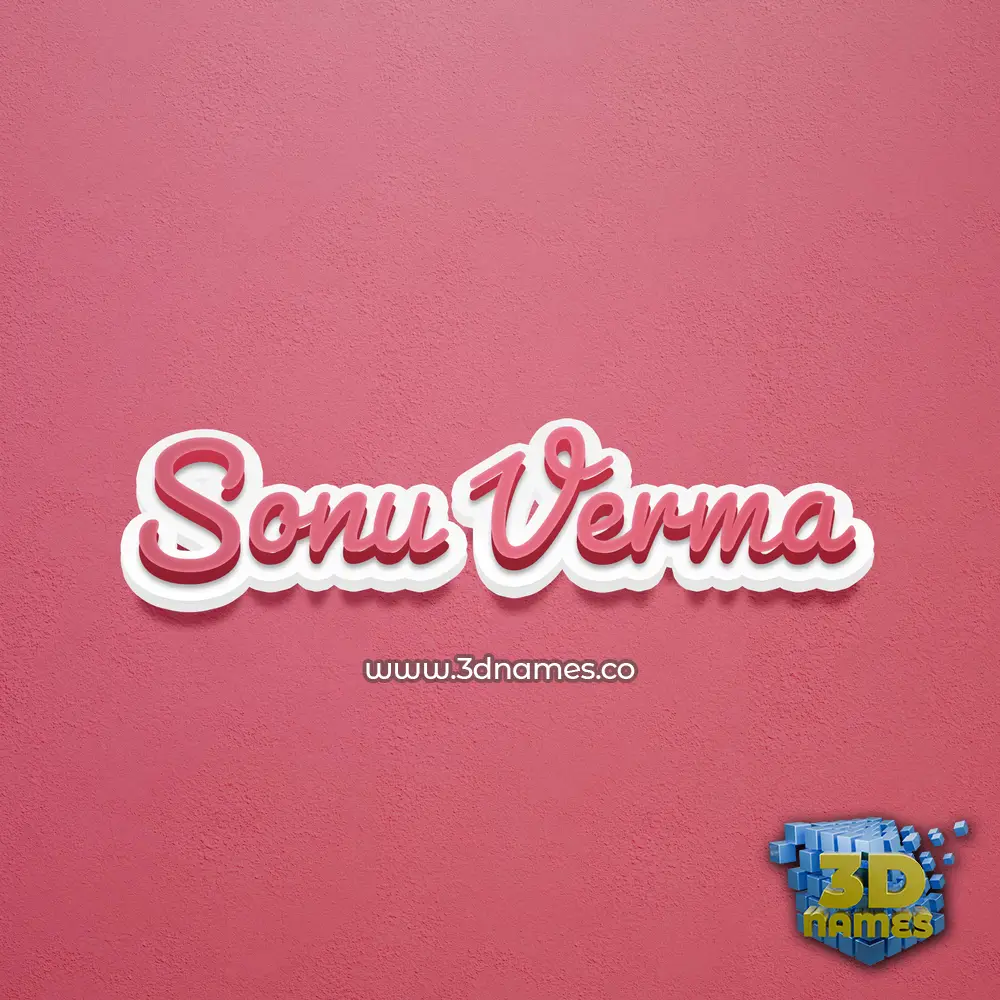 sonu verma in Red Scribble style - 3D name wallpaper