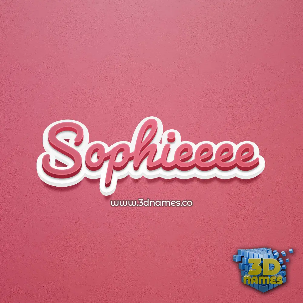 sophieeee in Red Scribble style - 3D name wallpaper