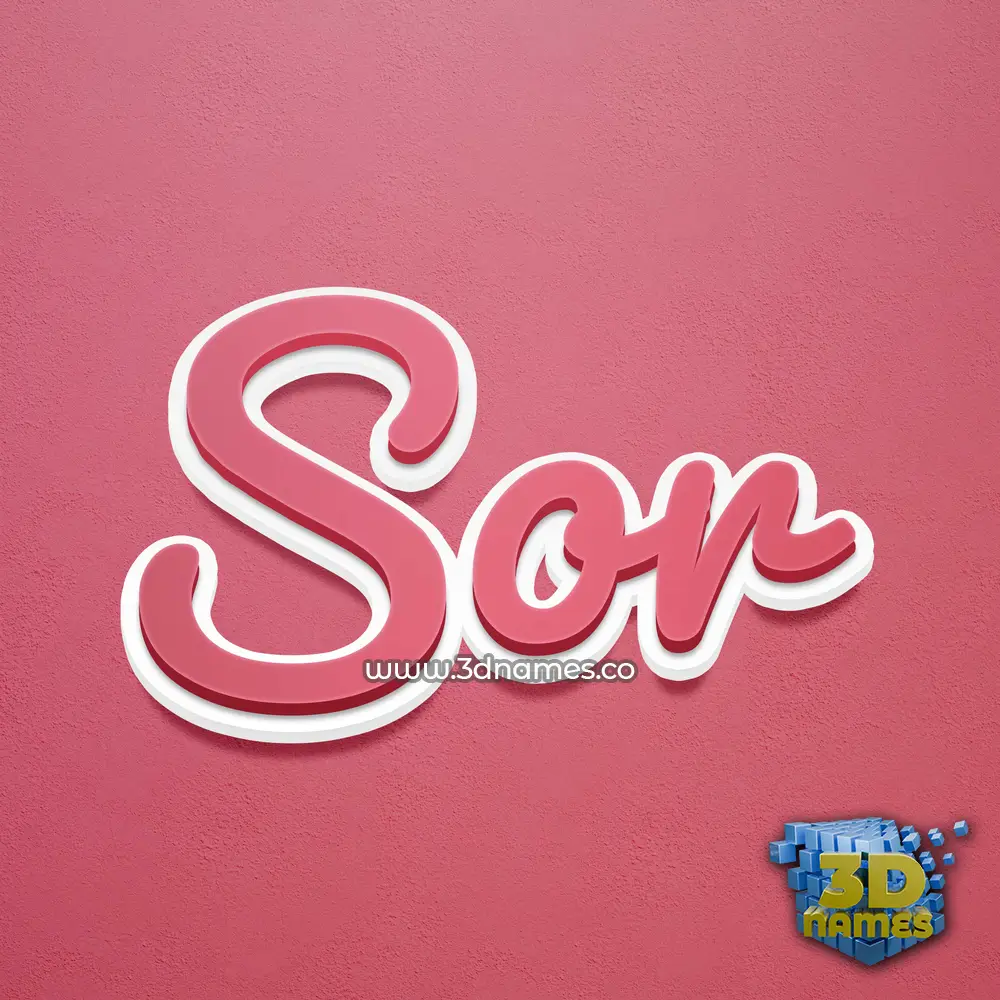 sor in Red Scribble style - 3D name wallpaper sor in Red Scribble style - 3D name wallpaper