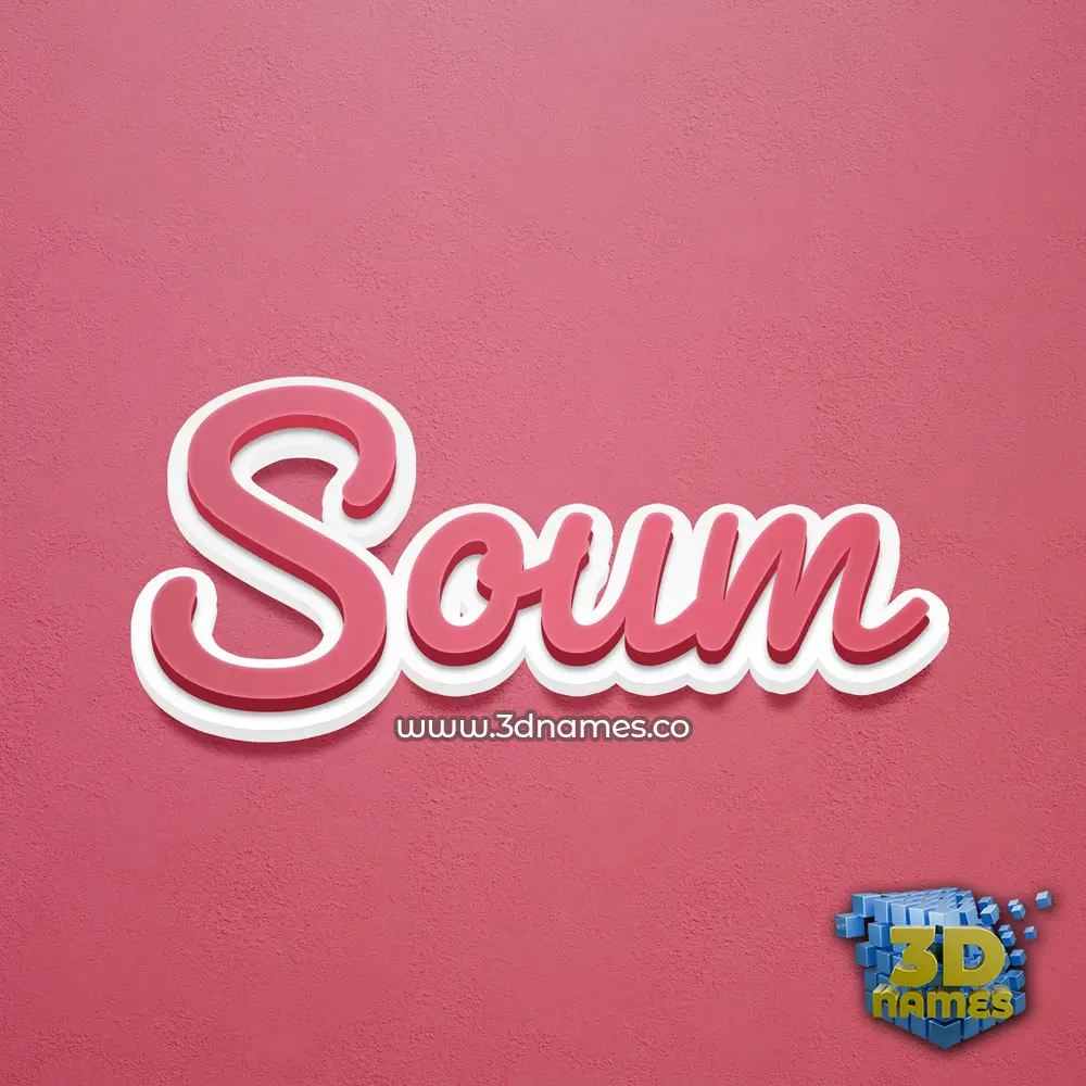 soum in Red Scribble style - 3D name wallpaper soum in Red Scribble style - 3D name wallpaper