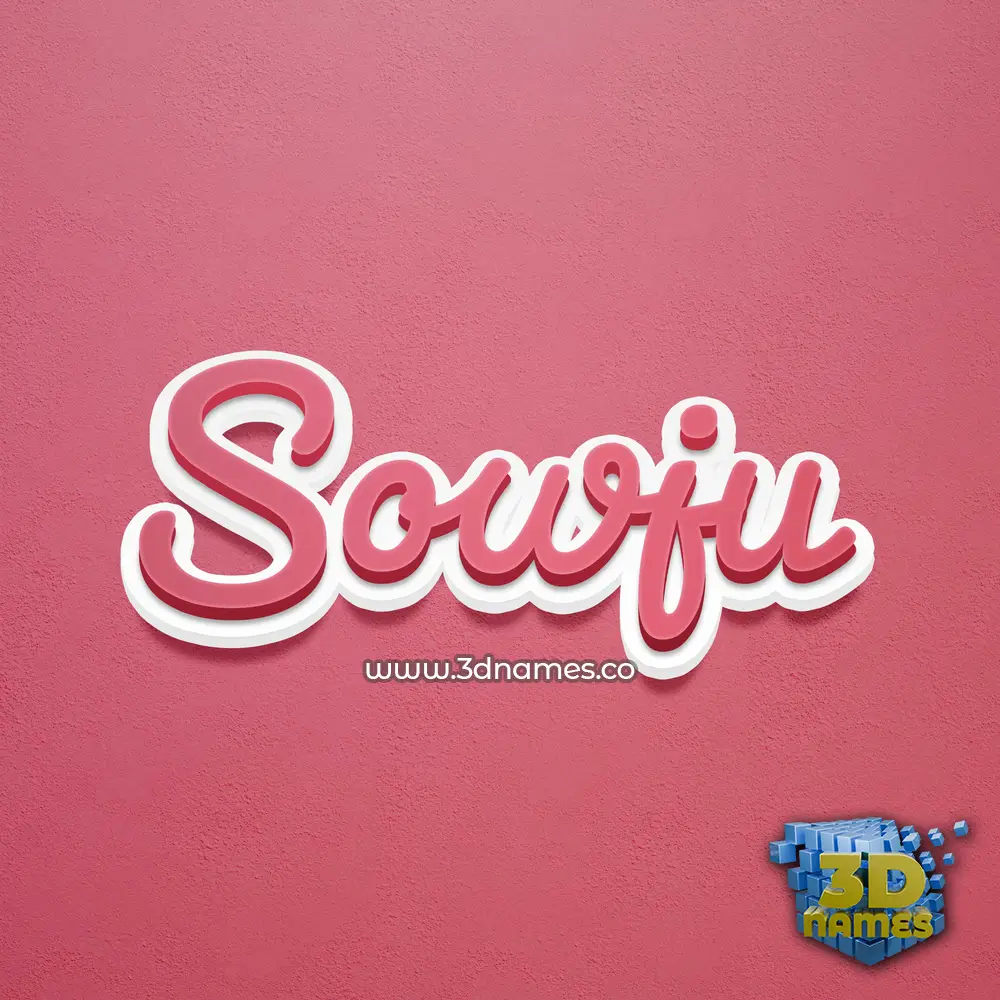 sowju in Red Scribble style - 3D name wallpaper