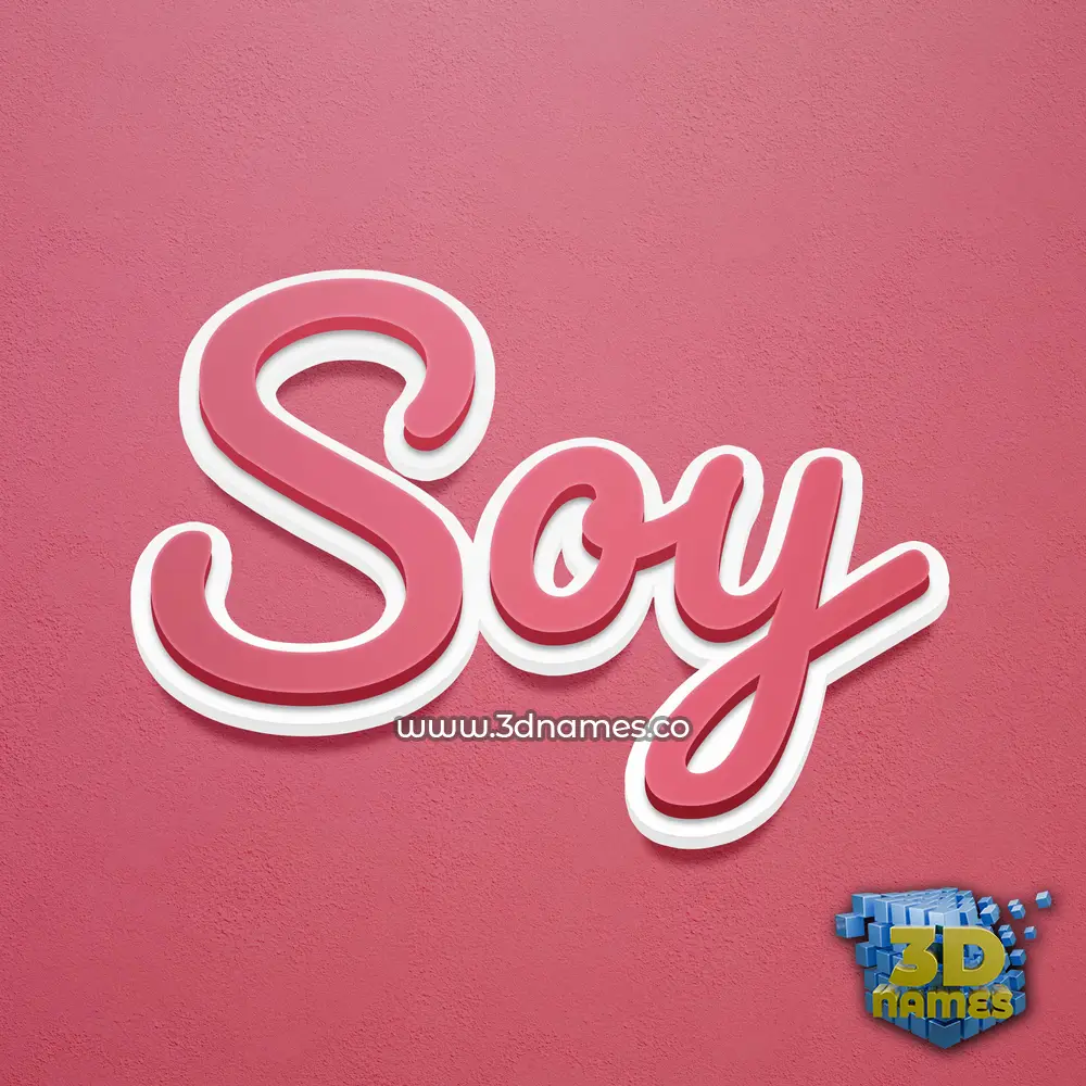soy in Red Scribble style - 3D name wallpaper soy in Red Scribble style - 3D name wallpaper