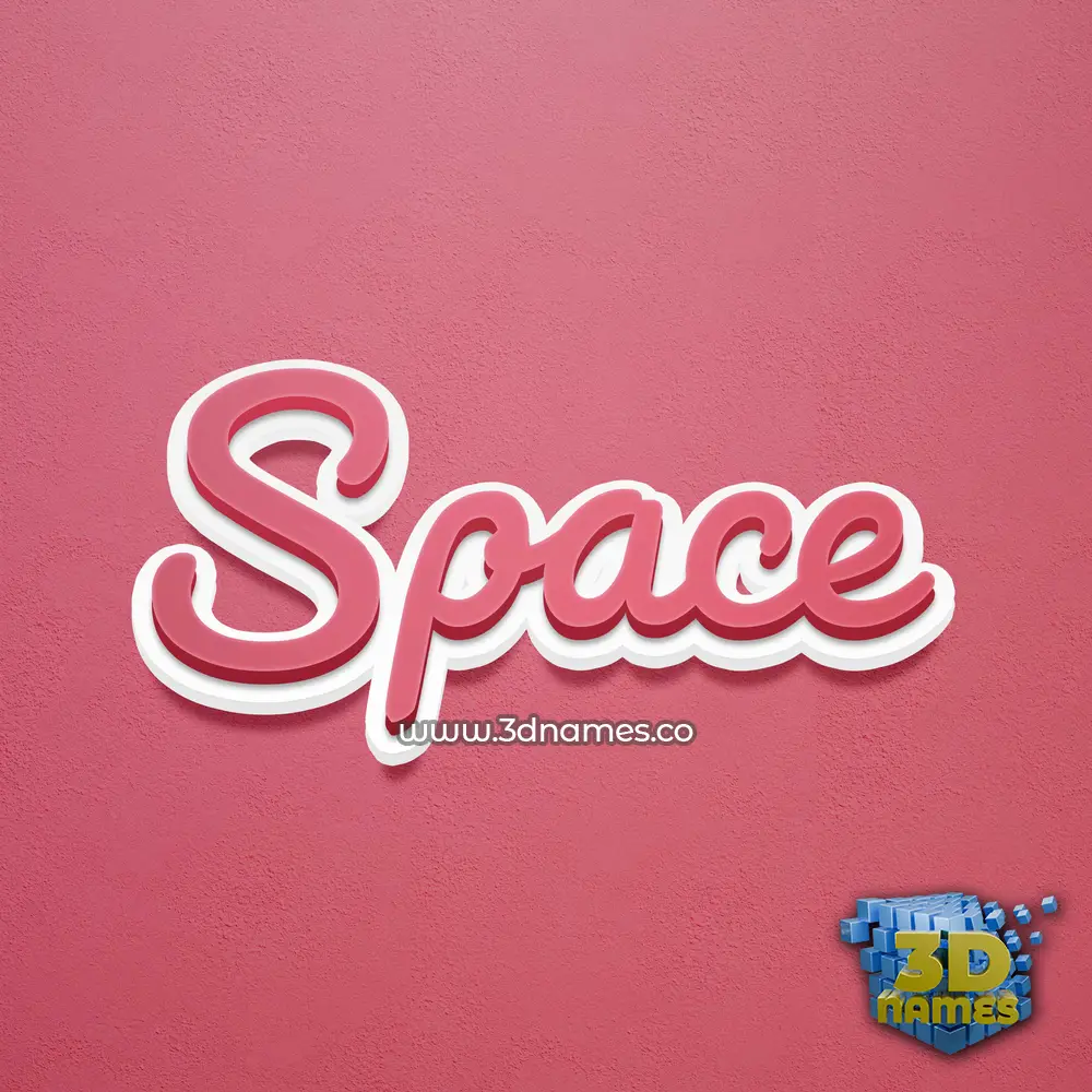 space in Red Scribble style - 3D name wallpaper space in Red Scribble style - 3D name wallpaper