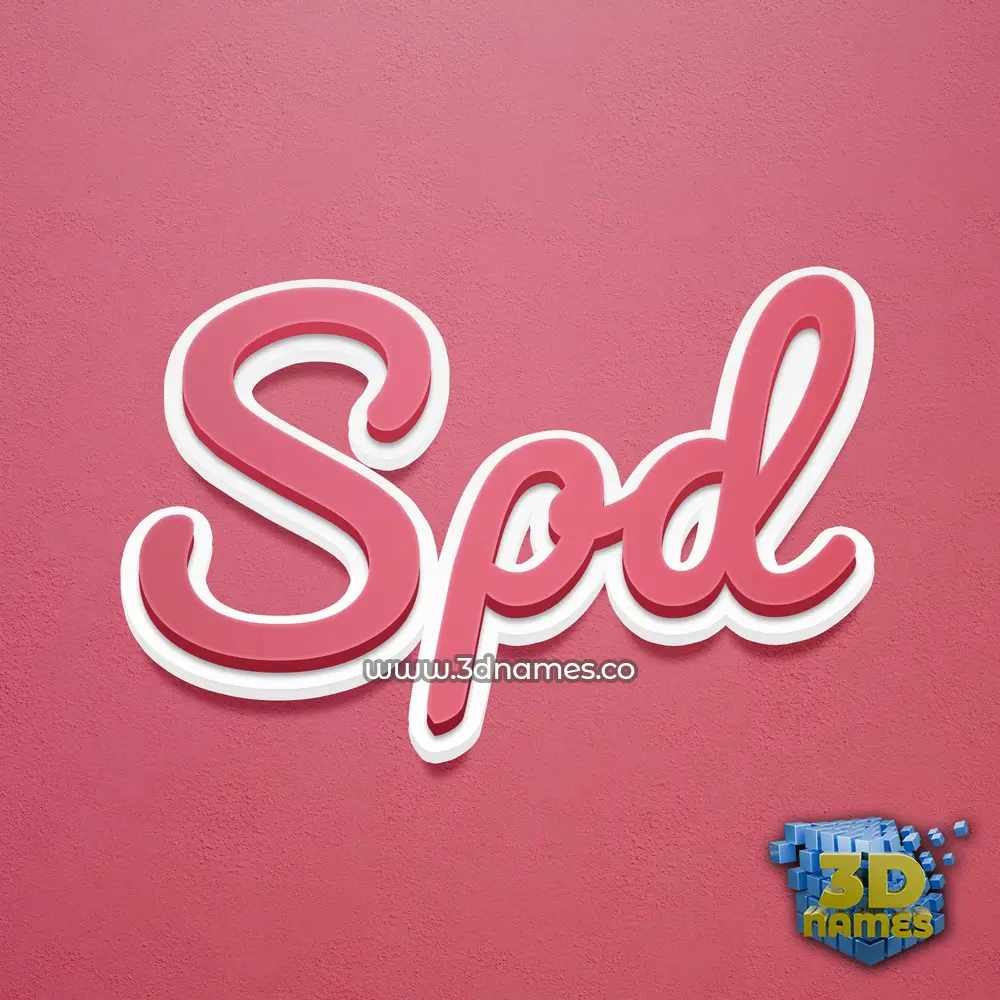 spd in Red Scribble style - 3D name wallpaper spd in Red Scribble style - 3D name wallpaper