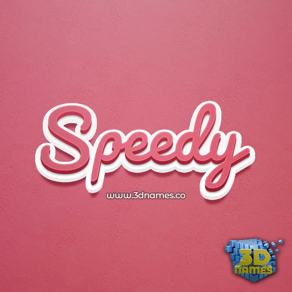 speedy in Red Scribble style - 3D name wallpaper