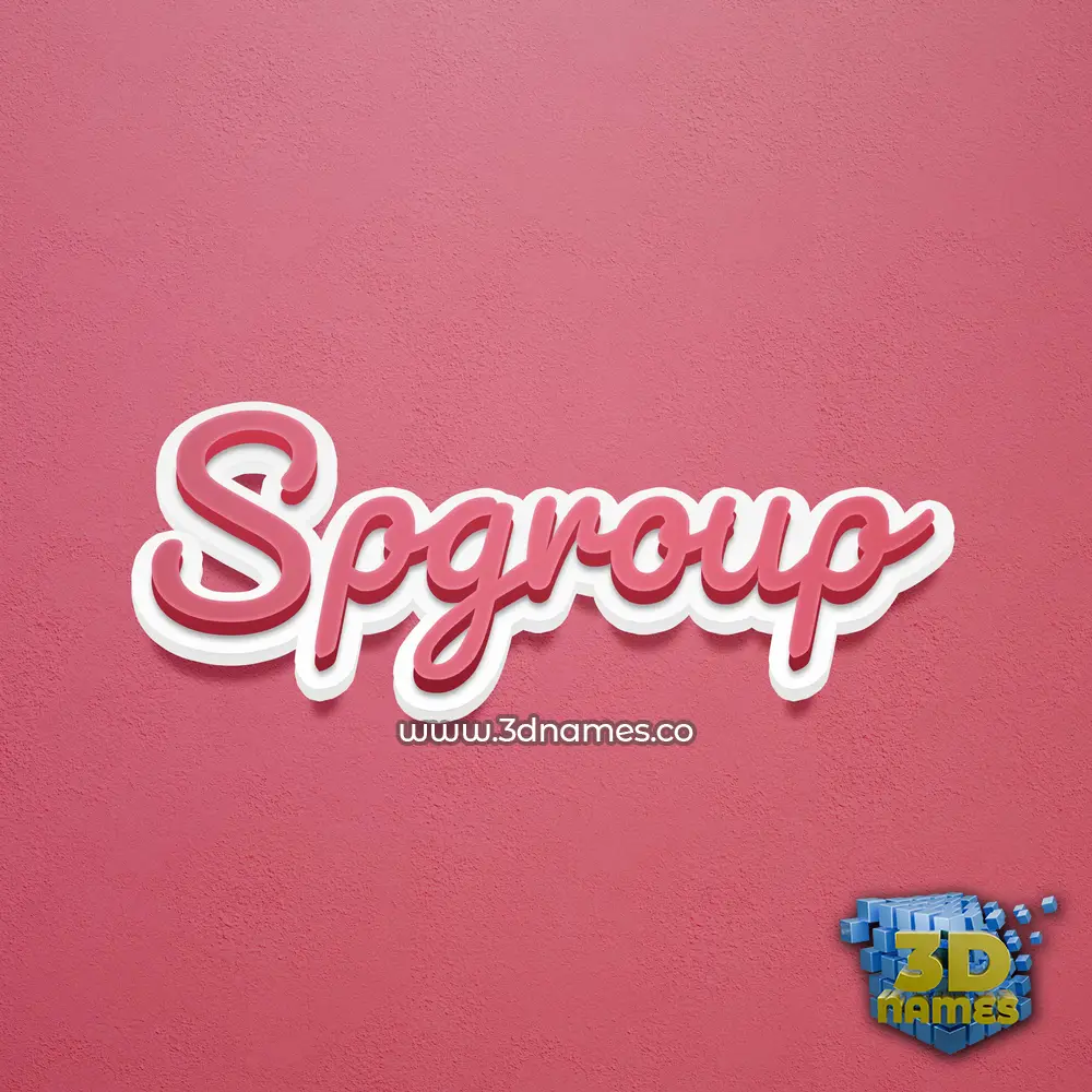spgroup in Red Scribble style - 3D name wallpaper