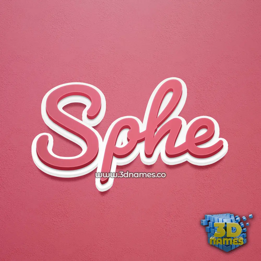 sphe in Red Scribble style - 3D name wallpaper