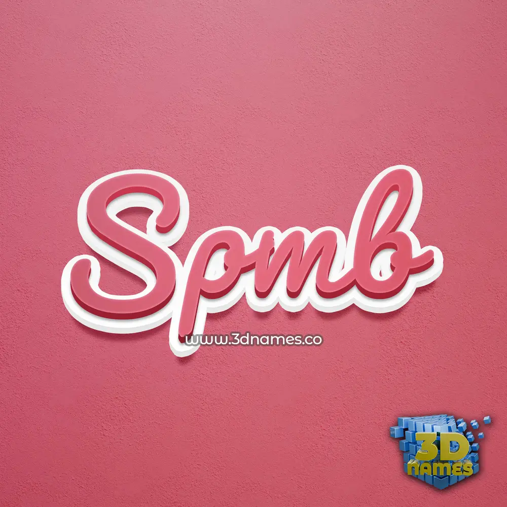spmb in Red Scribble style - 3D name wallpaper spmb in Red Scribble style - 3D name wallpaper