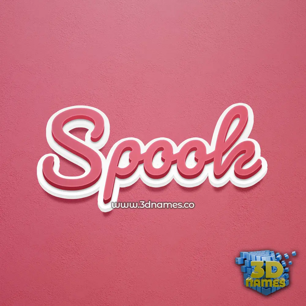 spook in Red Scribble style - 3D name wallpaper spook in Red Scribble style - 3D name wallpaper