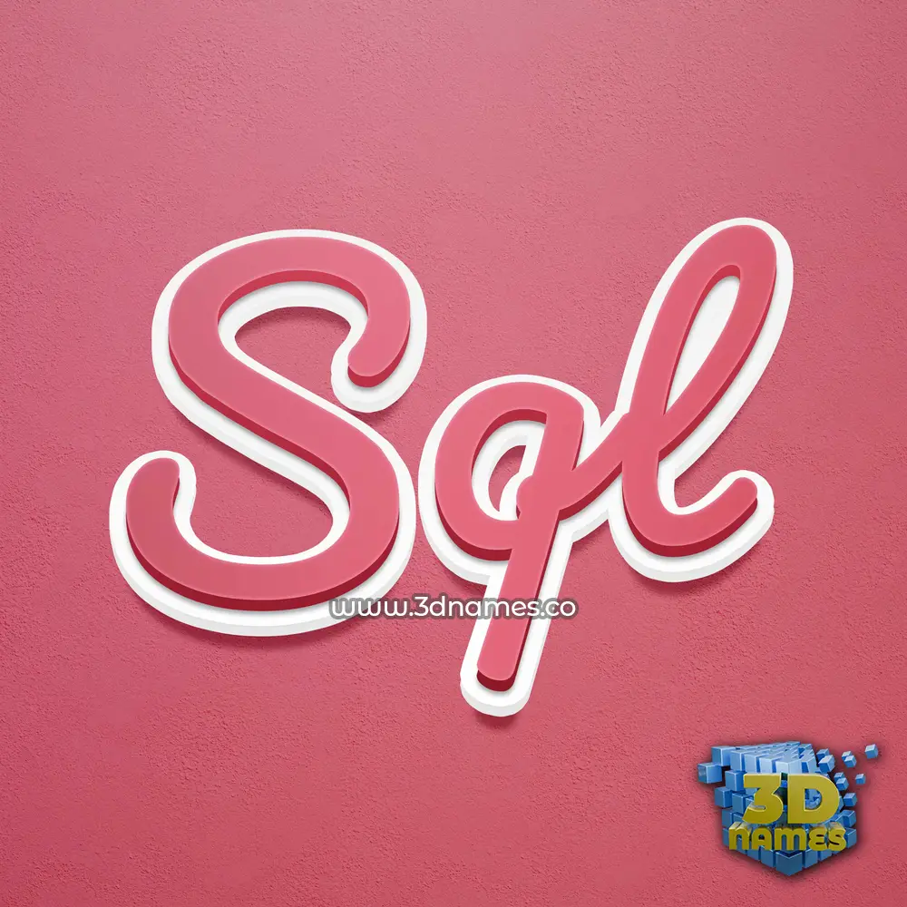 sql in Red Scribble style - 3D name wallpaper sql in Red Scribble style - 3D name wallpaper