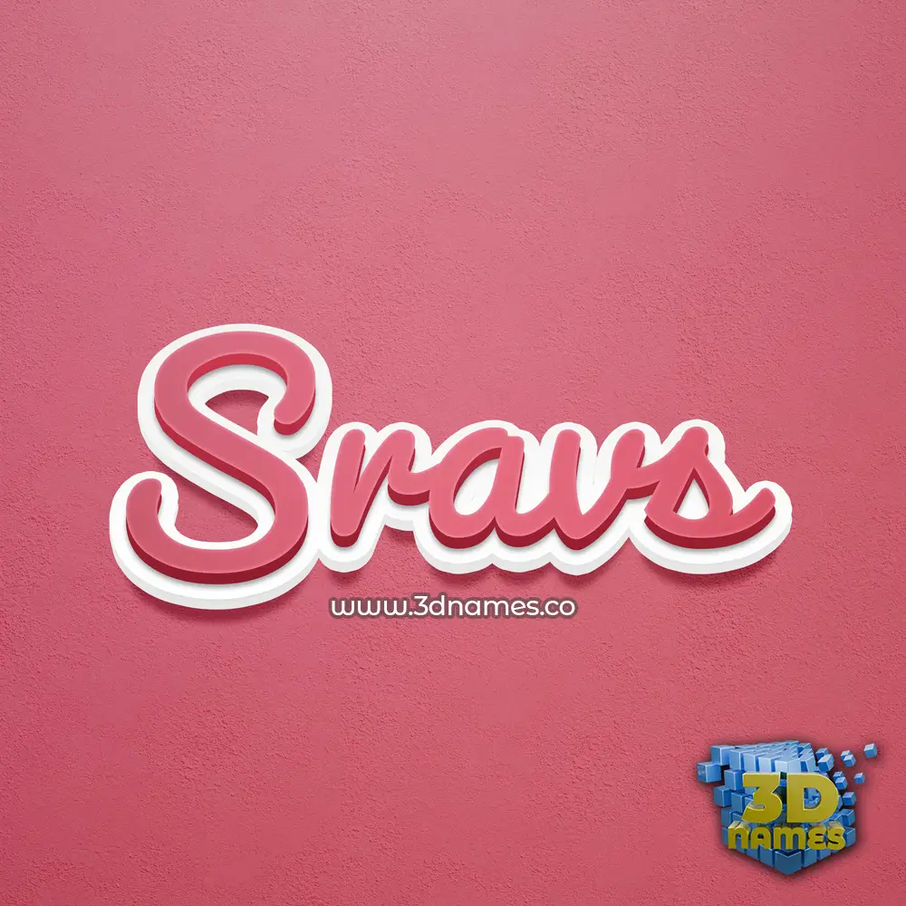 sravs in Red Scribble style - 3D name wallpaper sravs in Red Scribble style - 3D name wallpaper