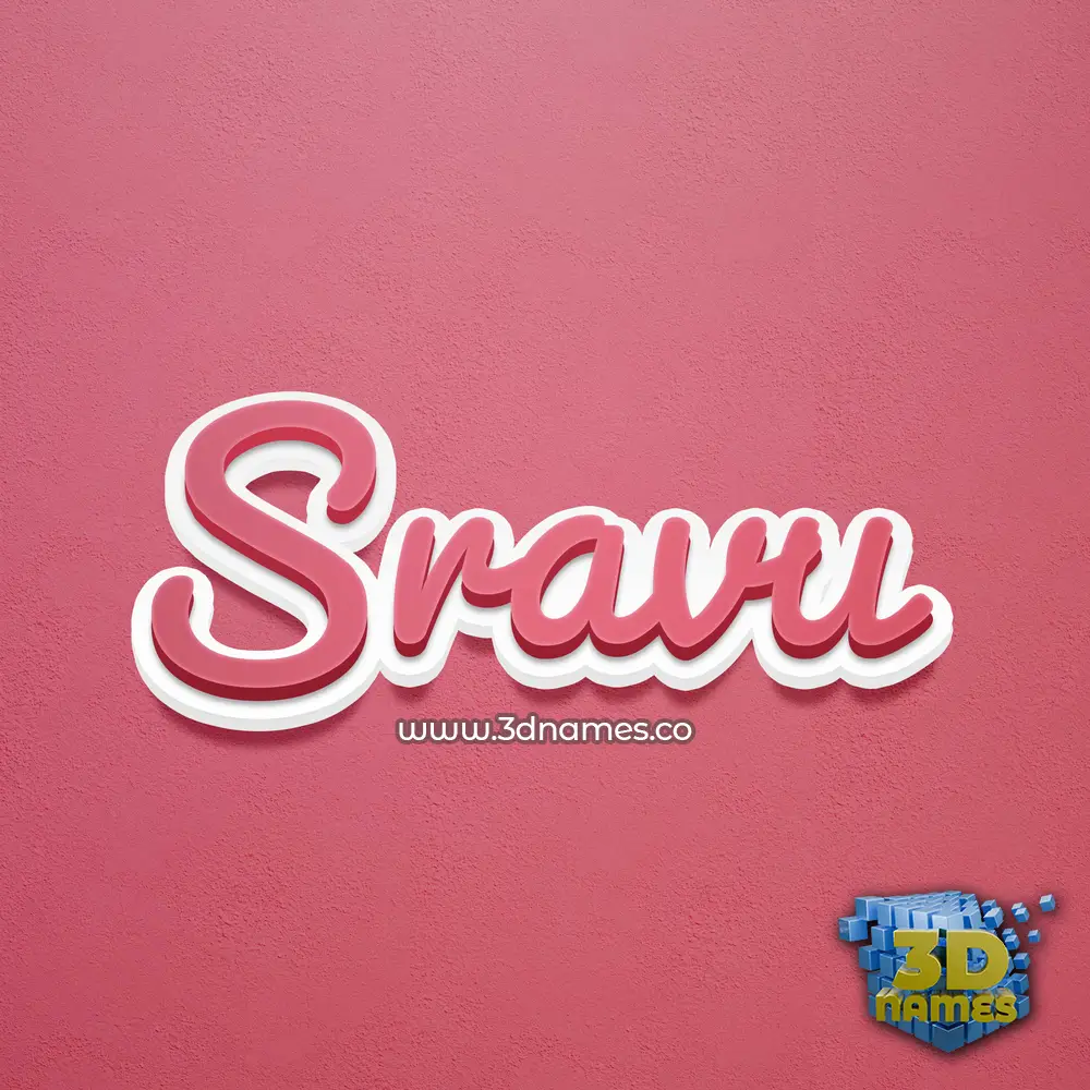 sravu in Red Scribble style - 3D name wallpaper sravu in Red Scribble style - 3D name wallpaper