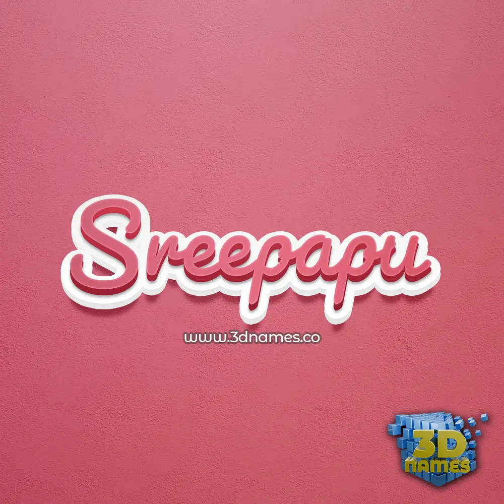 sreepapu in Red Scribble style - 3D name wallpaper sreepapu in Red Scribble style - 3D name wallpaper