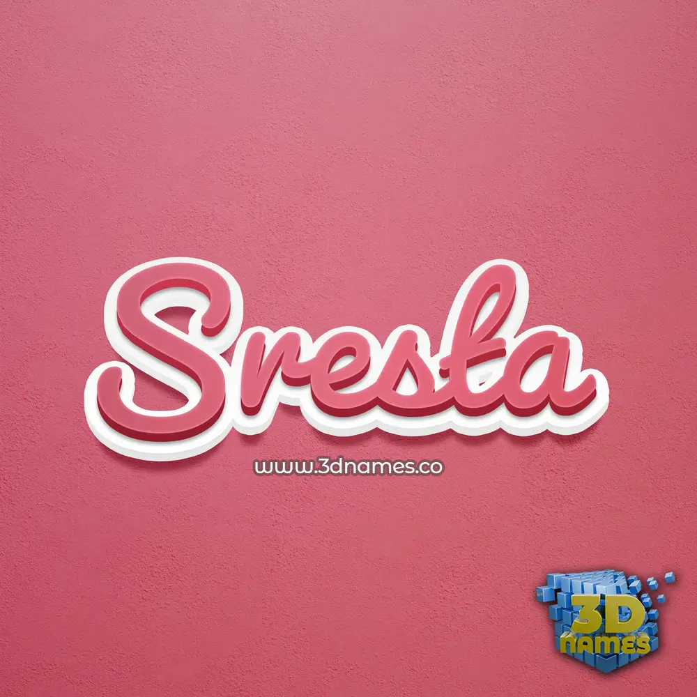 sresta in Red Scribble style - 3D name wallpaper sresta in Red Scribble style - 3D name wallpaper