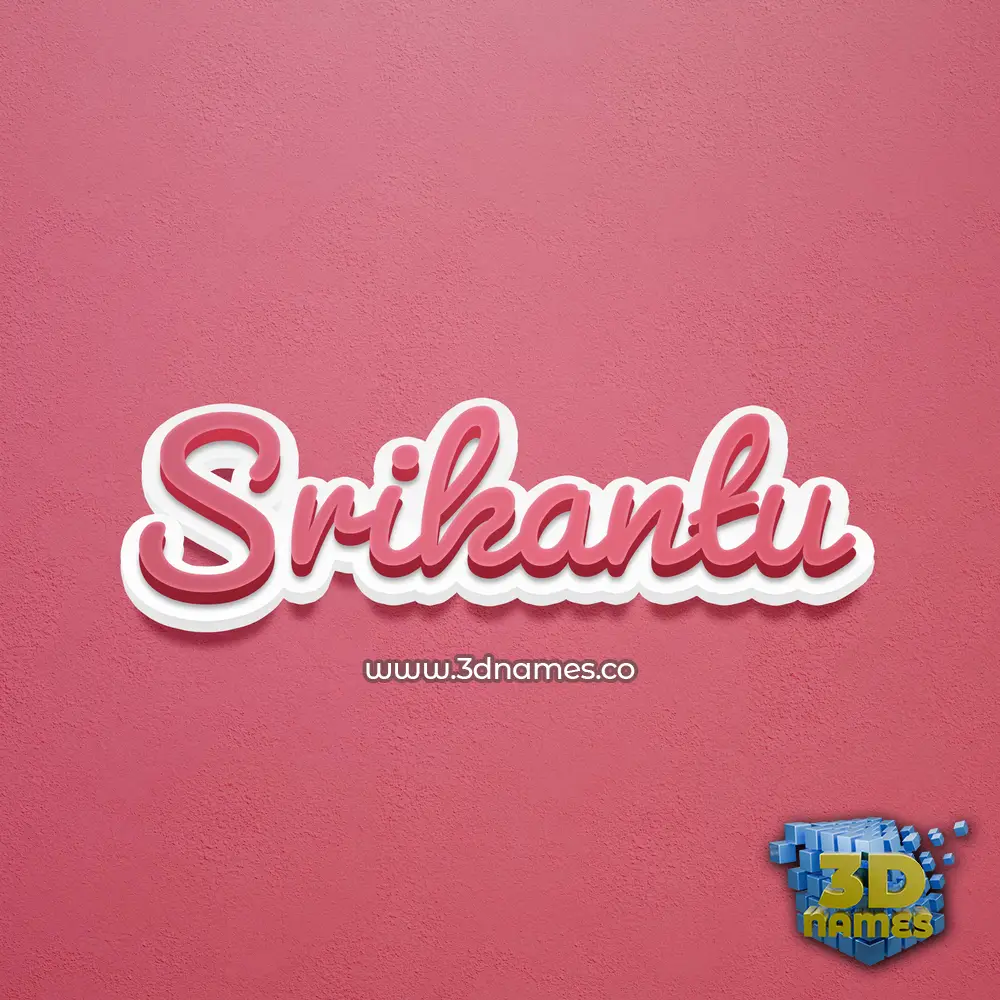 srikantu in Red Scribble style - 3D name wallpaper