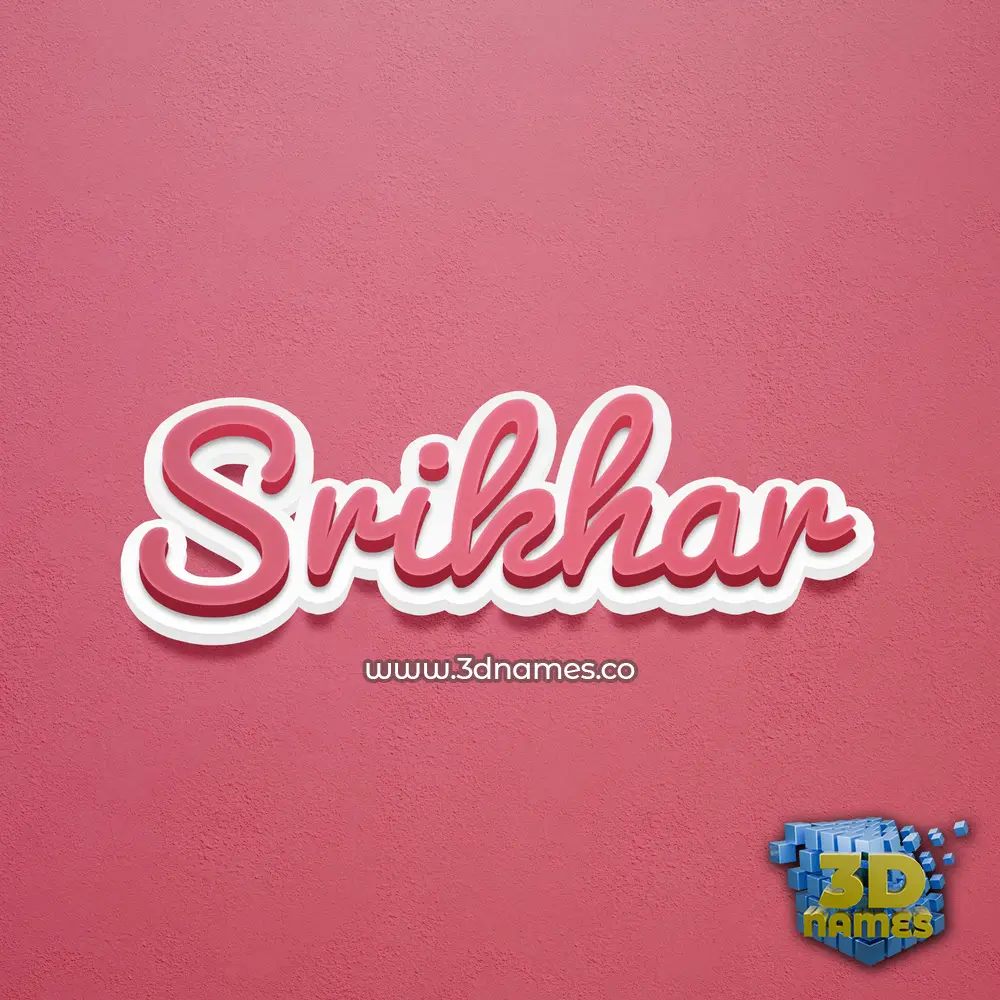 srikhar in Red Scribble style - 3D name wallpaper