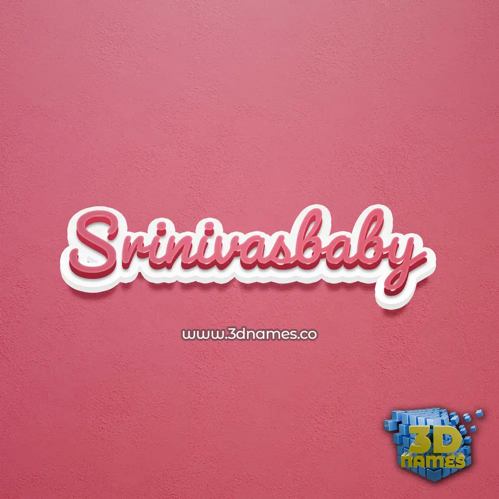 srinivasbaby in Red Scribble style - 3D name wallpaper