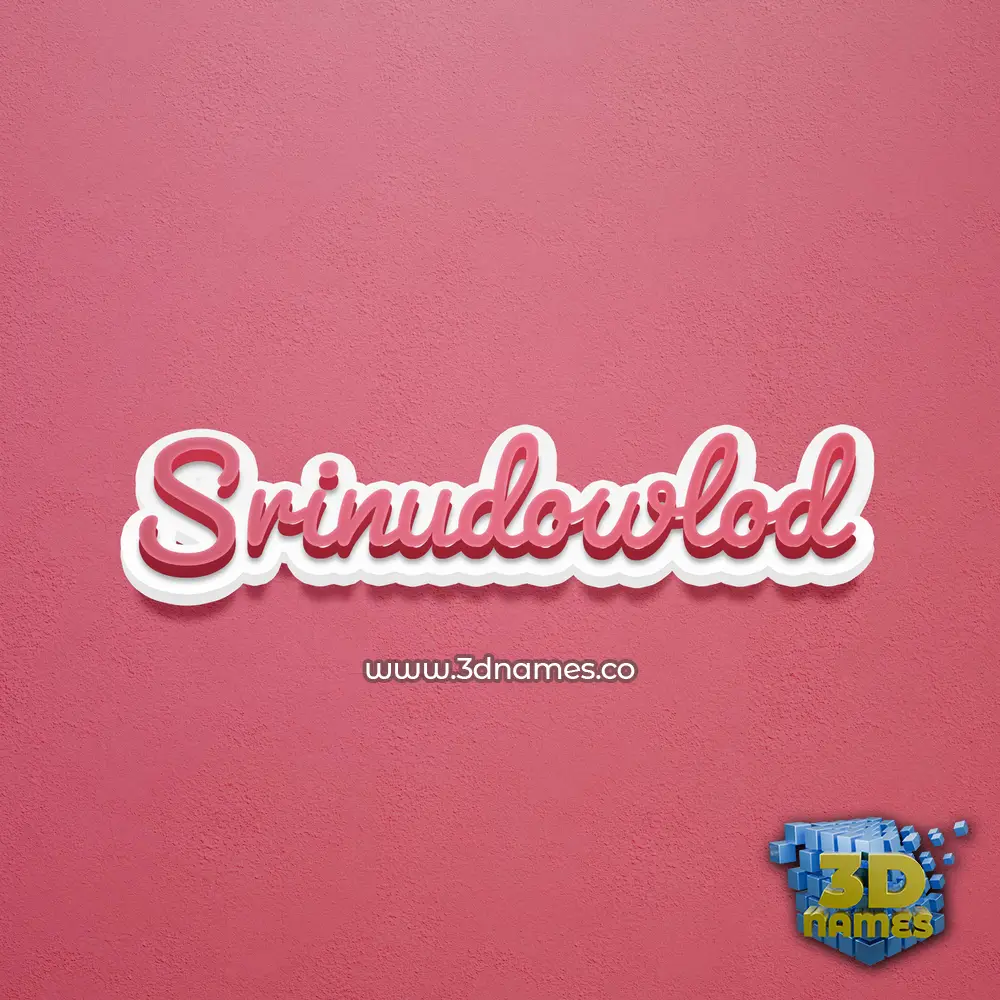 srinudowlod in Red Scribble style - 3D name wallpaper srinudowlod in Red Scribble style - 3D name wallpaper