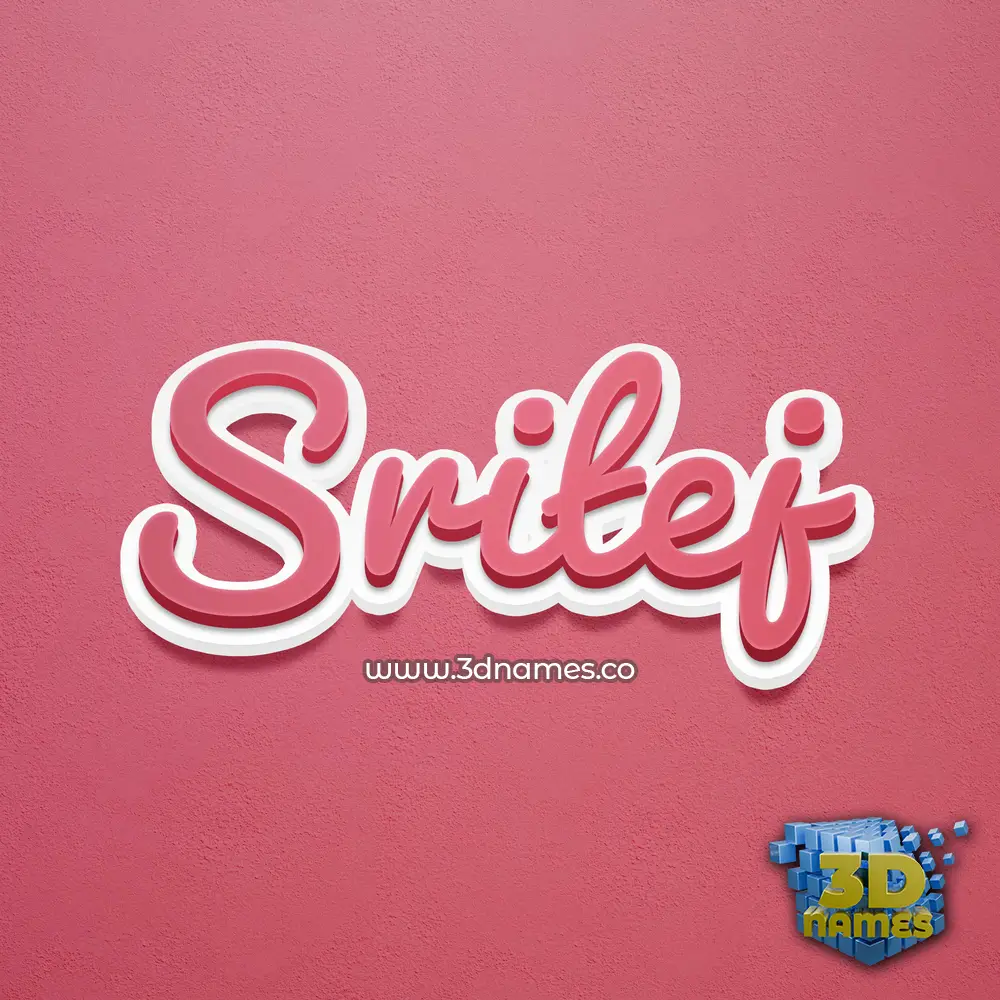sritej in Red Scribble style - 3D name wallpaper