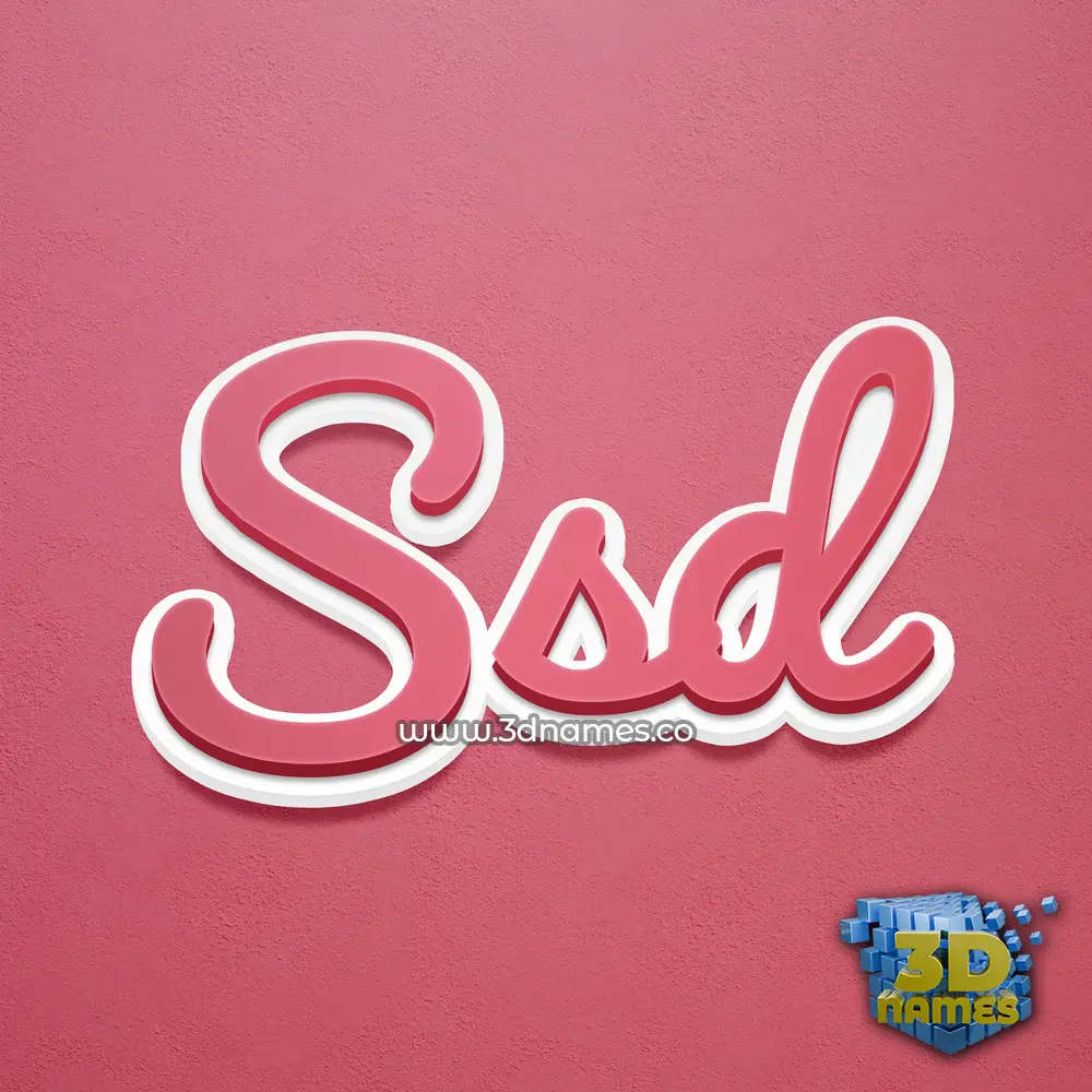 ssd in Red Scribble style - 3D name wallpaper ssd in Red Scribble style - 3D name wallpaper