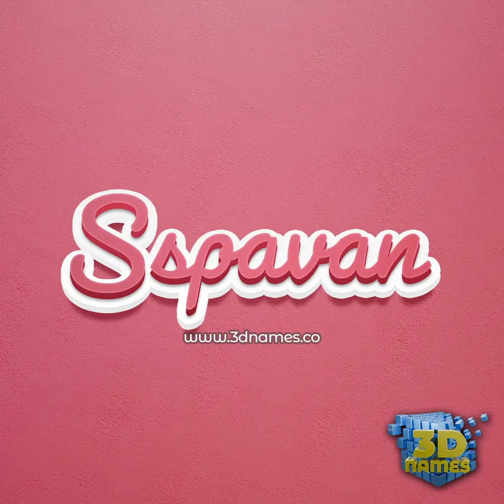sspavan in Red Scribble style - 3D name wallpaper