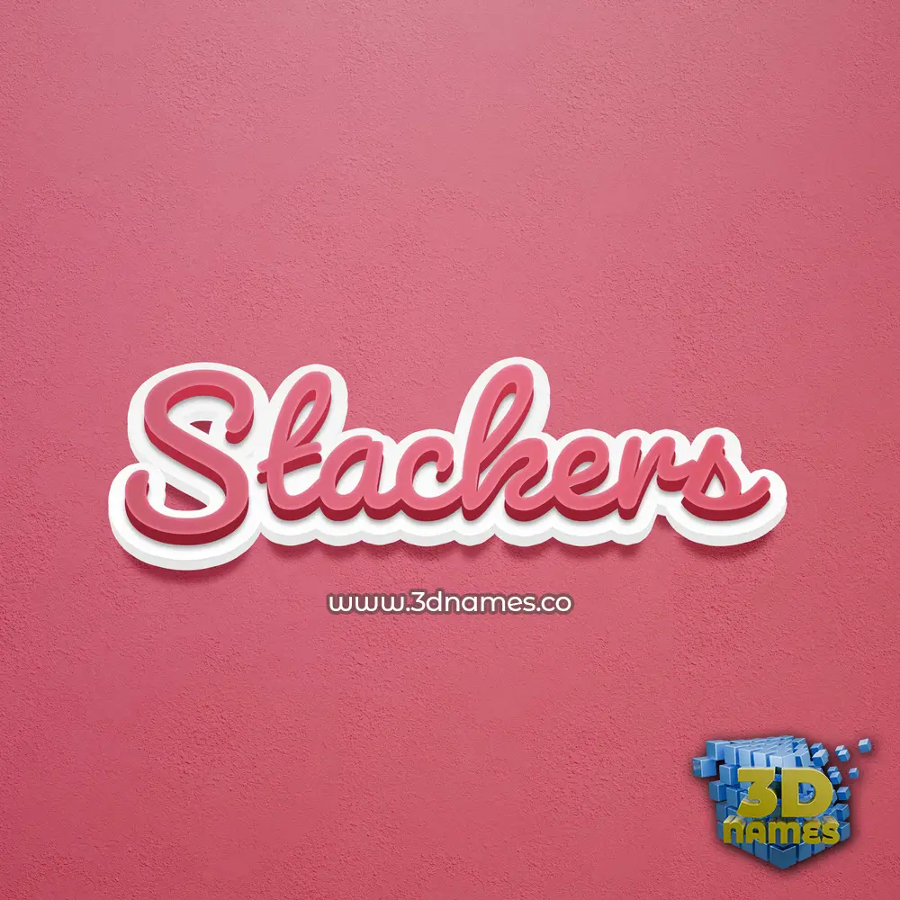 stackers in Red Scribble style - 3D name wallpaper stackers in Red Scribble style - 3D name wallpaper