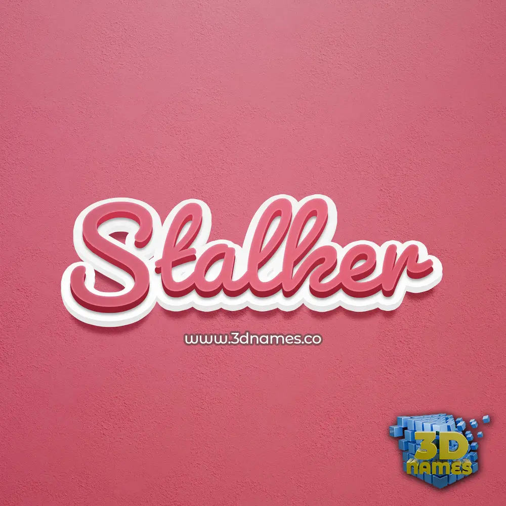 stalker in Red Scribble style - 3D name wallpaper