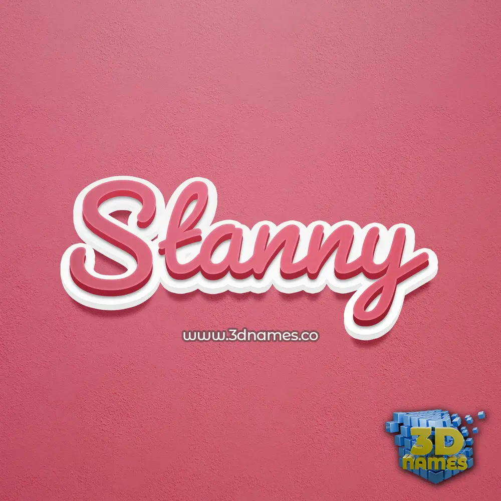 stanny in Red Scribble style - 3D name wallpaper