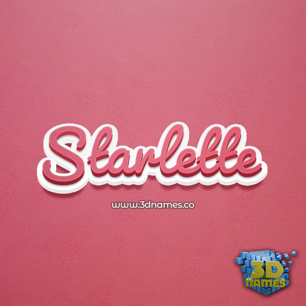 starlette in Red Scribble style - 3D name wallpaper starlette in Red Scribble style - 3D name wallpaper