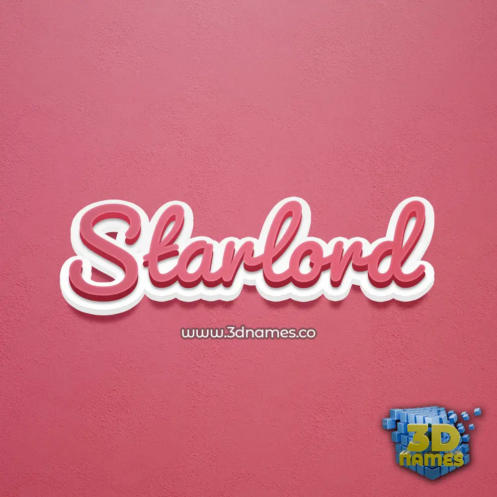 starlord in Red Scribble style - 3D name wallpaper starlord in Red Scribble style - 3D name wallpaper