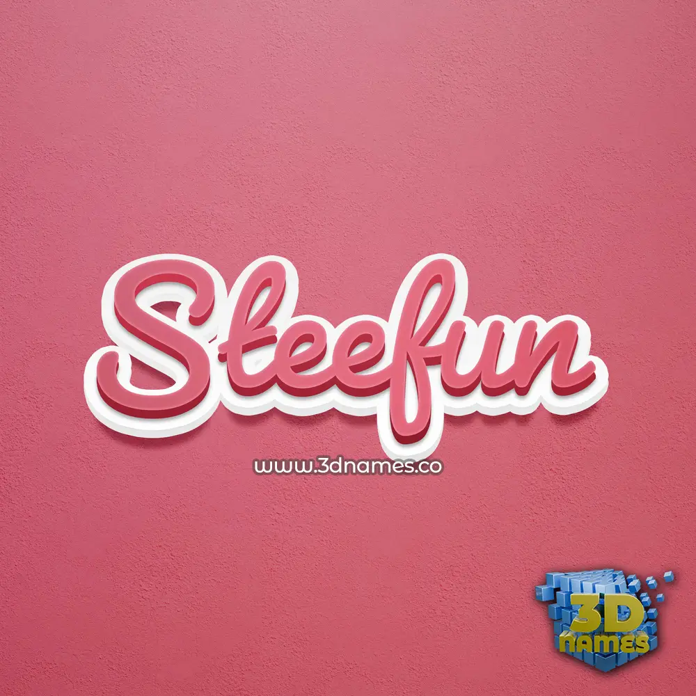 steefun in Red Scribble style - 3D name wallpaper steefun in Red Scribble style - 3D name wallpaper