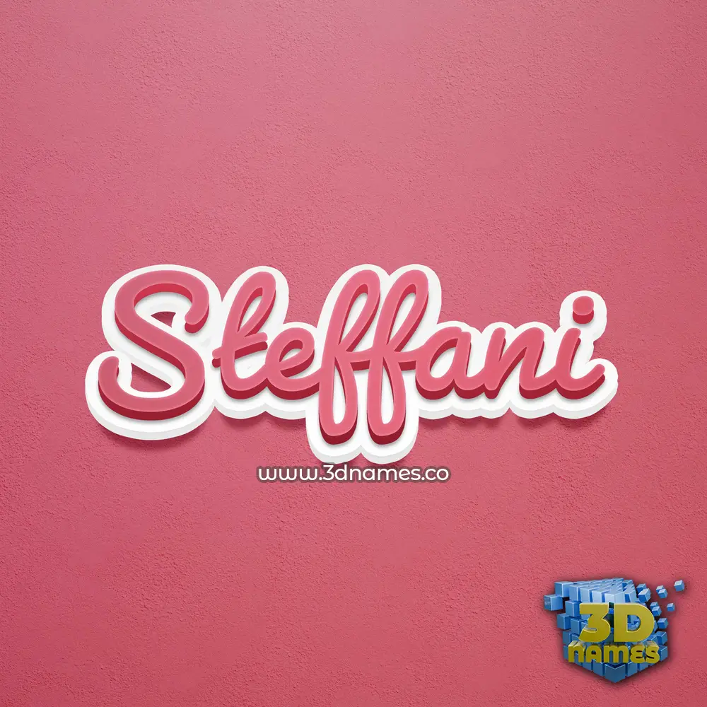 steffani in Red Scribble style - 3D name wallpaper