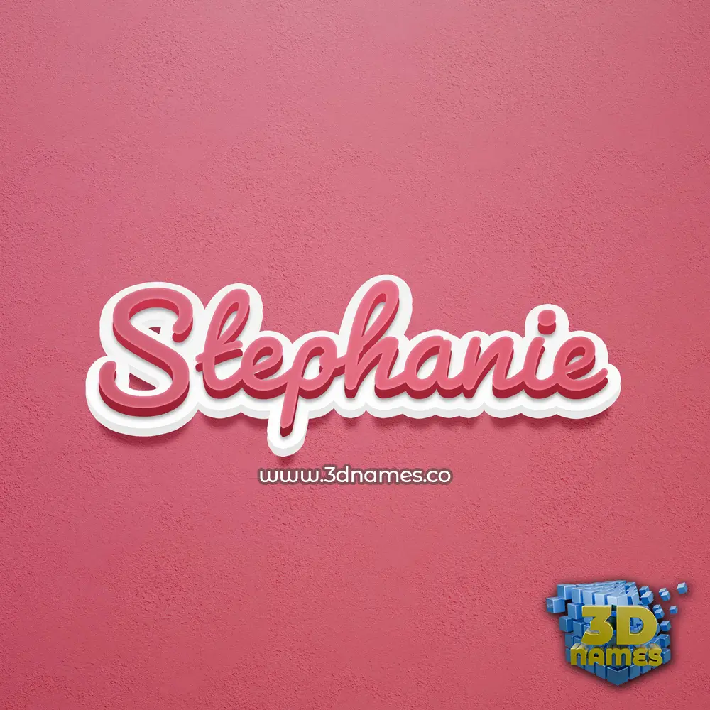 stephanie in Red Scribble style - 3D name wallpaper