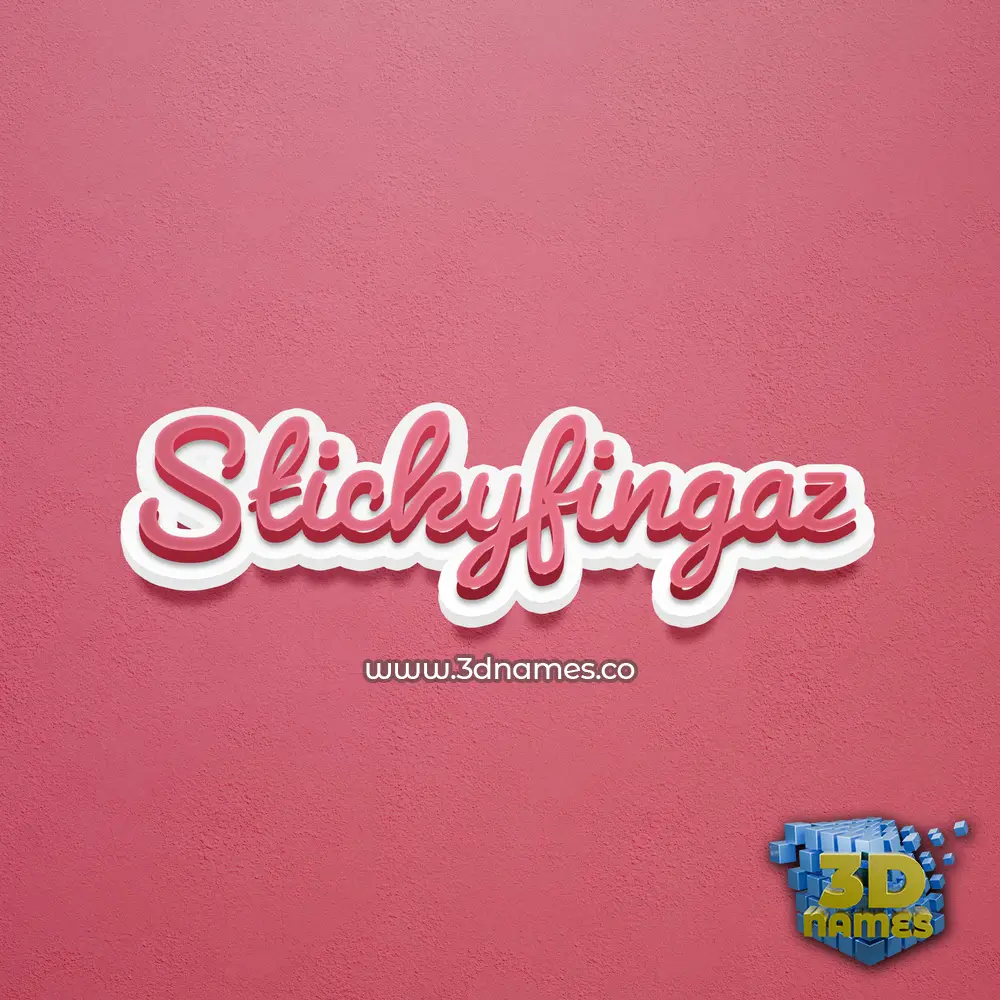 stickyfingaz in Red Scribble style - 3D name wallpaper
