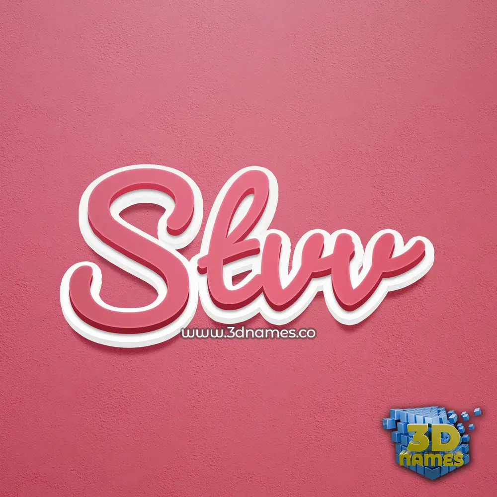 stvv in Red Scribble style - 3D name wallpaper stvv in Red Scribble style - 3D name wallpaper