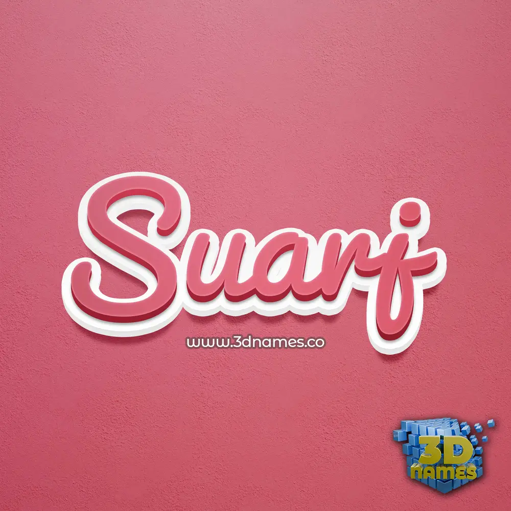 suarj in Red Scribble style - 3D name wallpaper