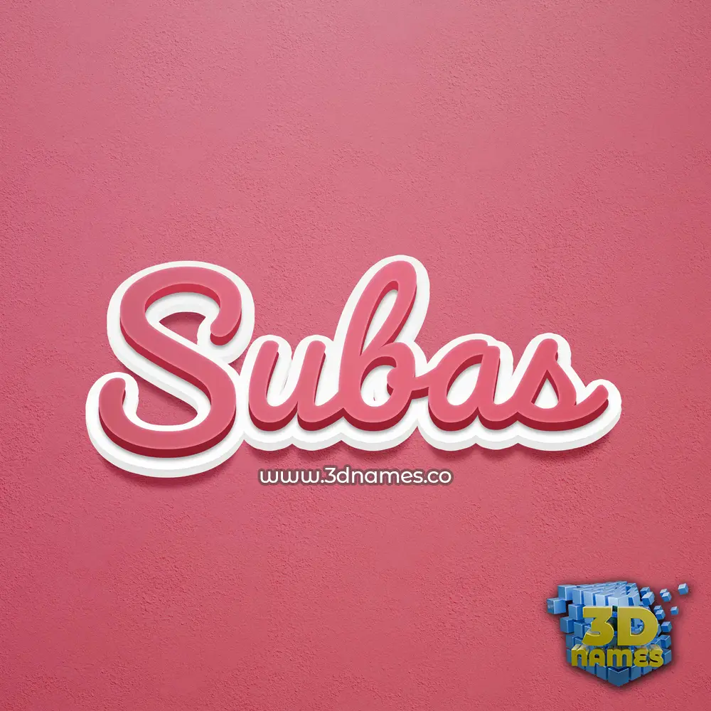 subas in Red Scribble style - 3D name wallpaper subas in Red Scribble style - 3D name wallpaper