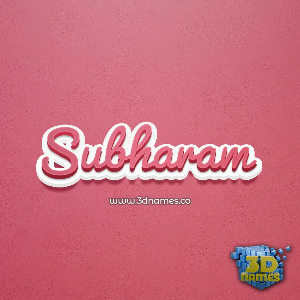 subharam in Red Scribble style - 3D name wallpaper subharam in Red Scribble style - 3D name wallpaper