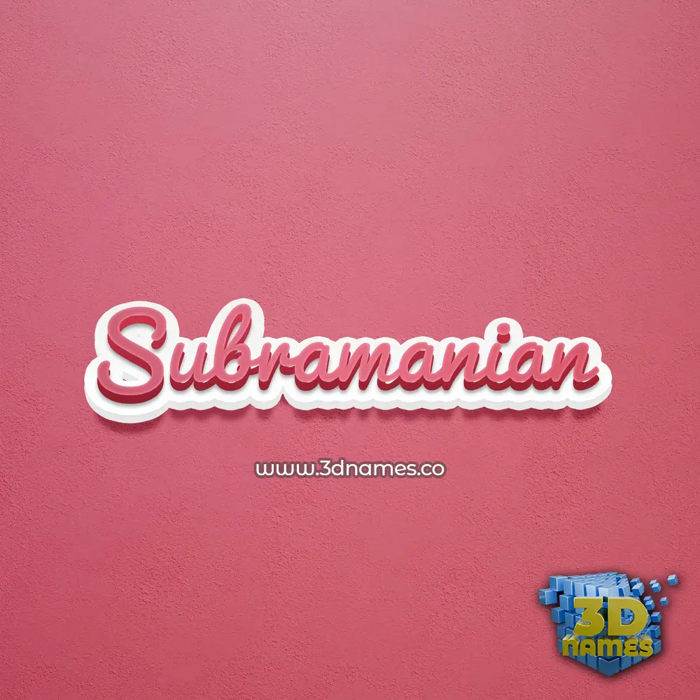 subramanian in Red Scribble style - 3D name wallpaper subramanian in Red Scribble style - 3D name wallpaper