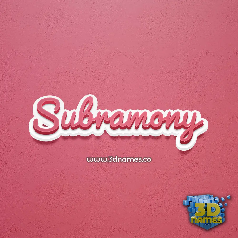 subramony in Red Scribble style - 3D name wallpaper subramony in Red Scribble style - 3D name wallpaper