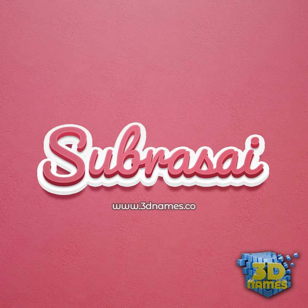 subrasai in Red Scribble style - 3D name wallpaper subrasai in Red Scribble style - 3D name wallpaper