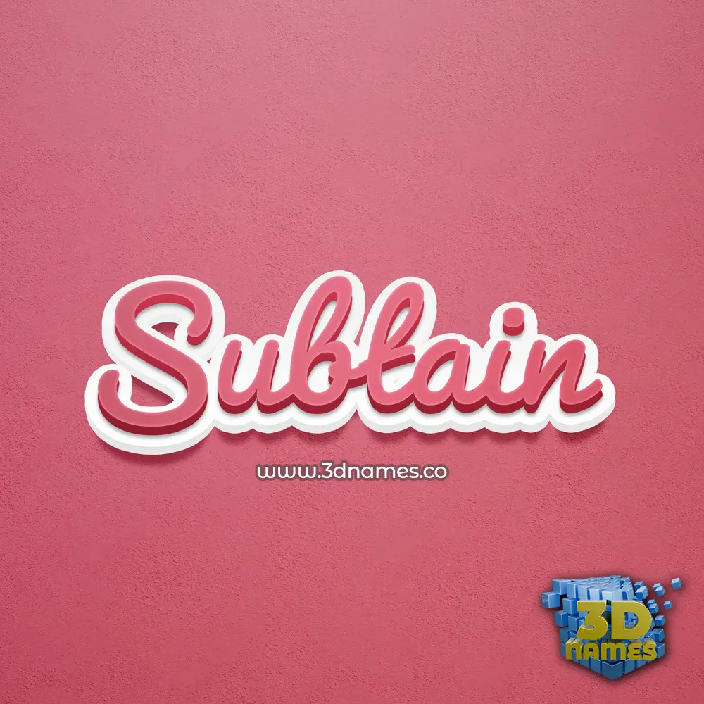 subtain in Red Scribble style - 3D name wallpaper subtain in Red Scribble style - 3D name wallpaper