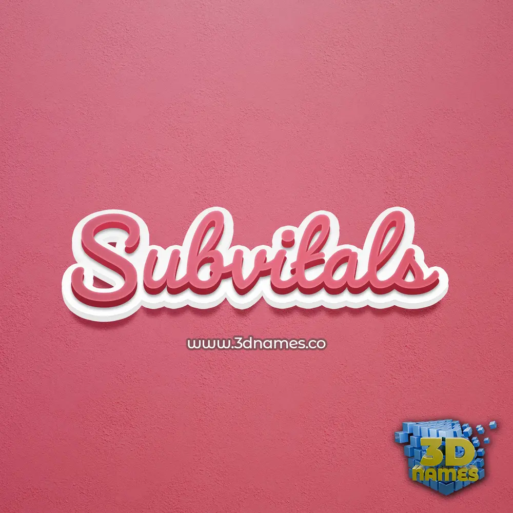 subvitals in Red Scribble style - 3D name wallpaper subvitals in Red Scribble style - 3D name wallpaper