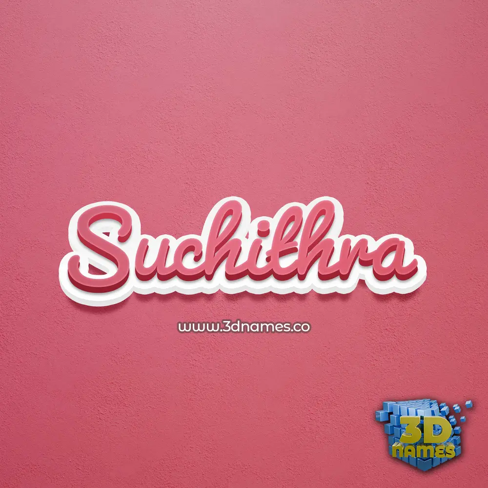 suchithra in Red Scribble style - 3D name wallpaper