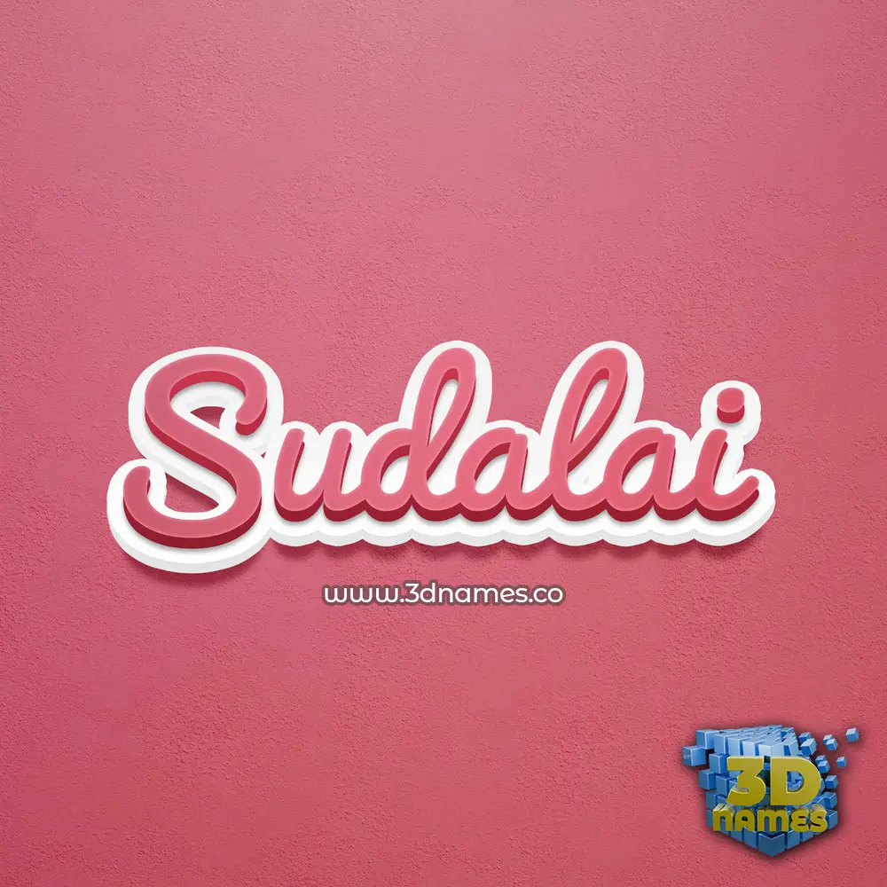 sudalai in Red Scribble style - 3D name wallpaper sudalai in Red Scribble style - 3D name wallpaper